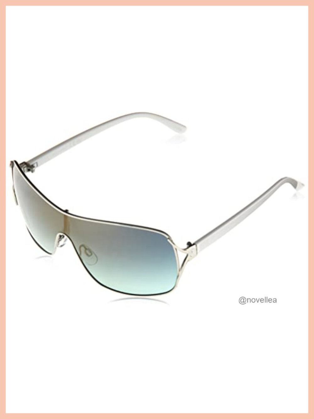 Semi-Rimless Rectangular Metal Sunglasses UV Protection